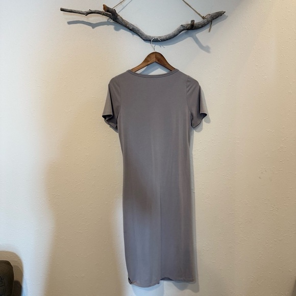 Sundance Journeys Joy Twist Front Shirt Dress in Grey - Picture 4 of 6